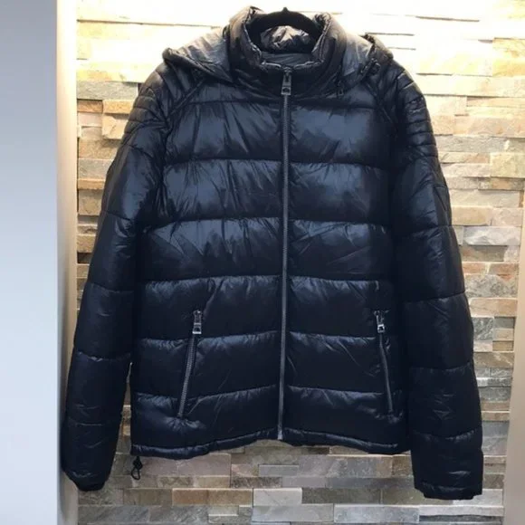 GUESS Hooded Zip-Front Puffer Jacket - Picture 4 of 6